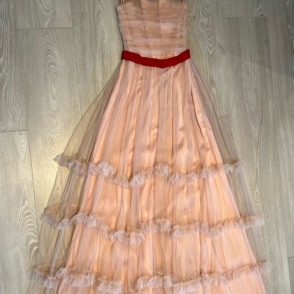 Pinko - Tulle Tiered Full Length Dress Gown - Picture 2 of 4